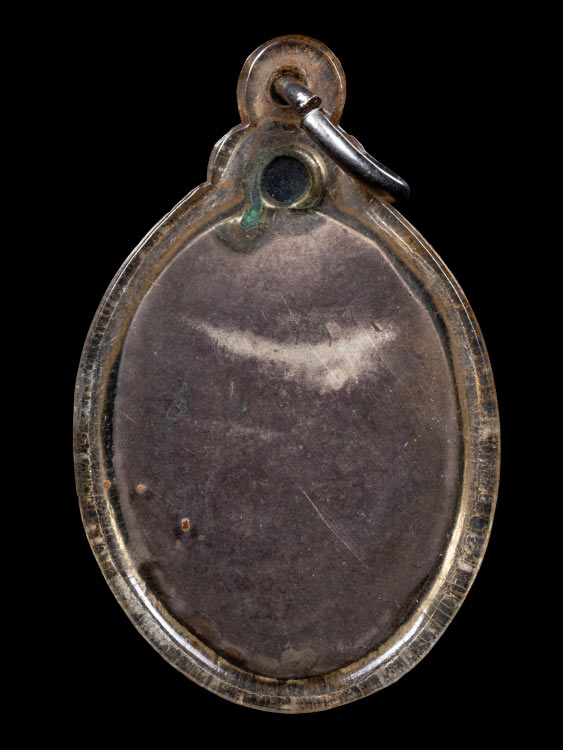 เหรียญหลวงพ่อจง วัดหน้าต่างนอก เนื้อเงินลงถม ปี2495-1